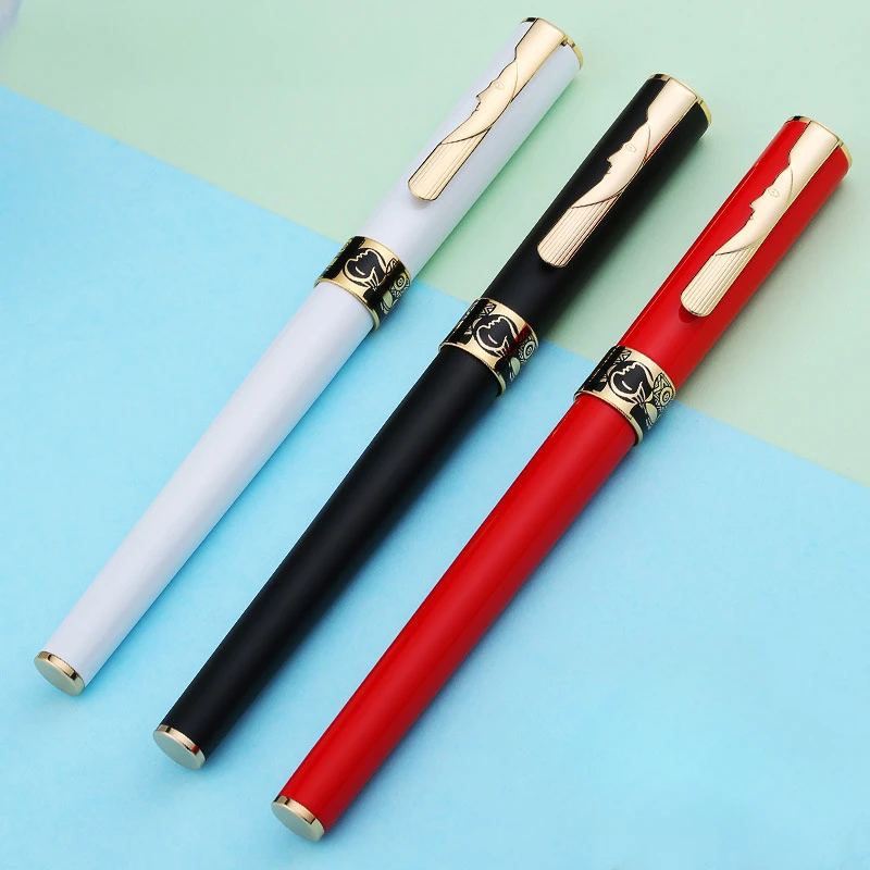 Pimio 900  Facial Art  Fountain Pen F 0.5mm Iridium Gold Nib  Calligraphie Pen Office Supplies Back To School Writing Pen Gifts