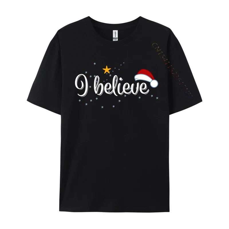 

I Believe In Christmas Design Combed Cotton Men Luxury Designer T-Shirts Family Men Tshirt Personalized T-Shirt Faddish