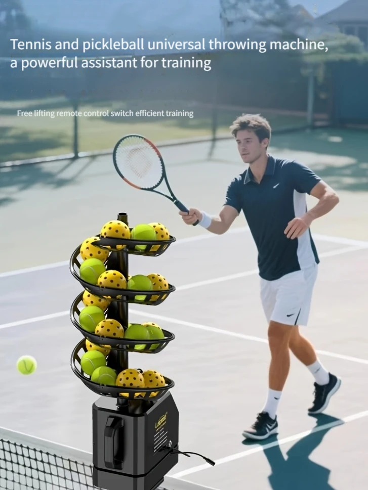 Automatic Pickleball Serving Machine Adjustable Speed Angle Training Launcher For Court Adults All Seasons