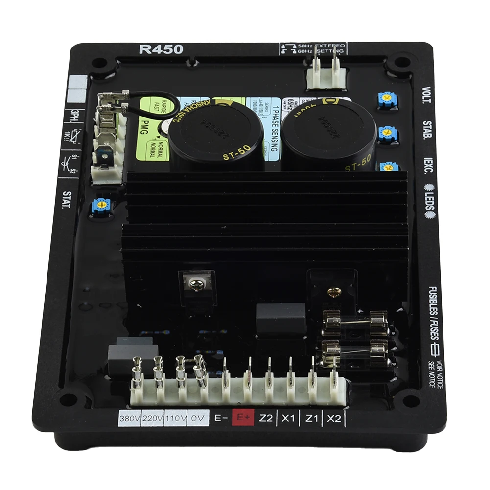 R450 Analog Automatic Voltage Regulator for Leroy Somer Gensets Featuring Phase to Phase Sensing and Robust Rating