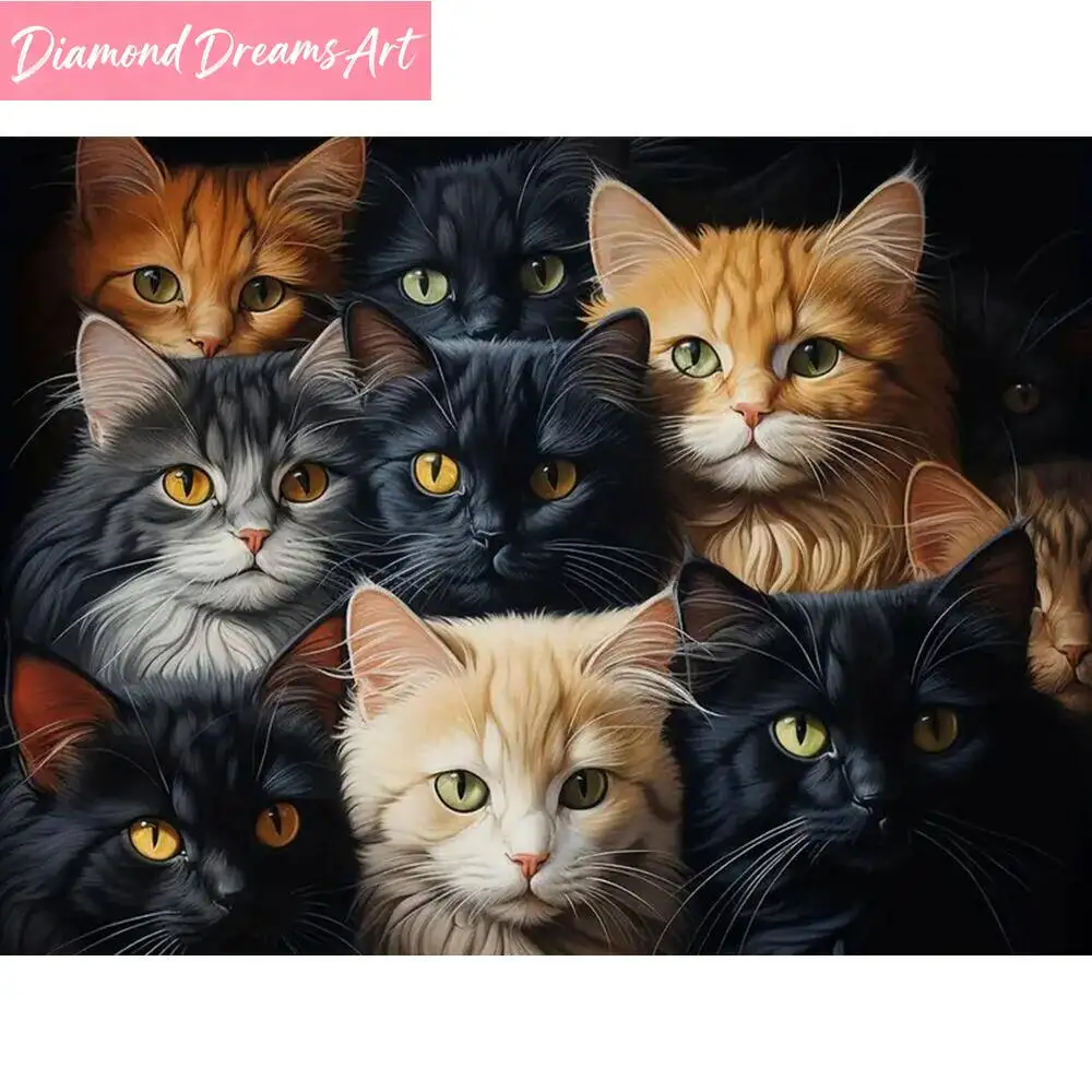 Diy Diamond Mosaic Cat Full Diamond Painting Animal Handmade