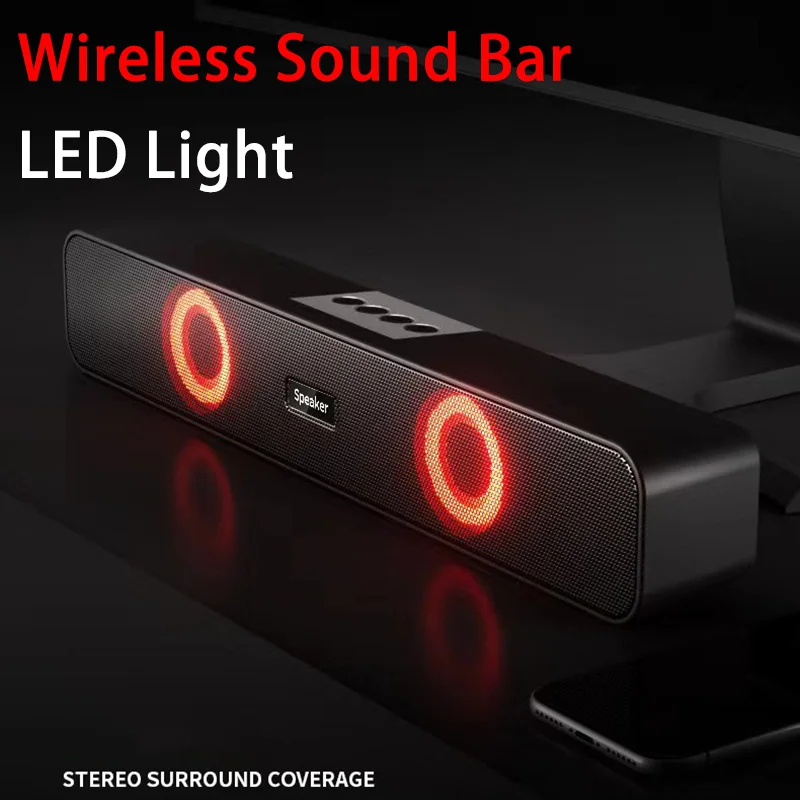 Bluetooth LED Light 4D Surround Speaker Home Theater Sound System Computer Soundbar For TV Subwoofer Wired Stereo Strong Bass