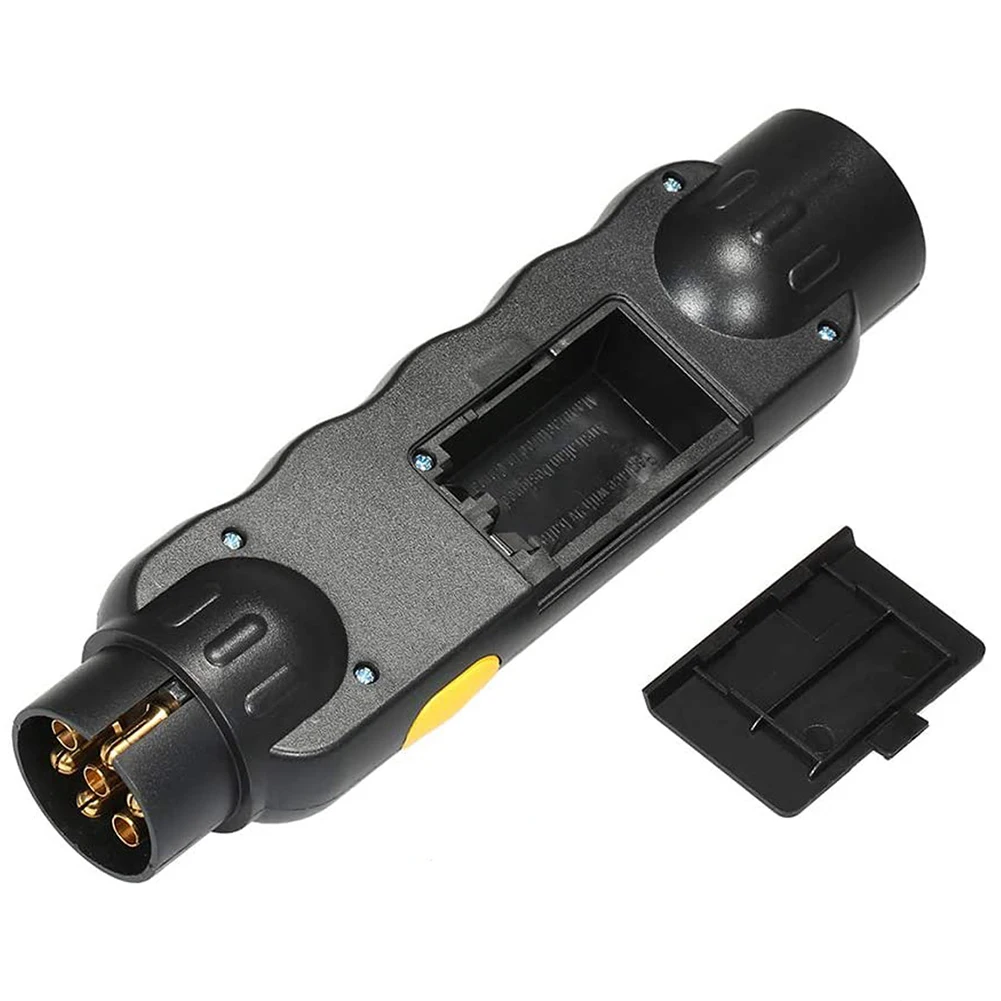 

RV Connector Tester Plug Tool 12V Trailer Plug Socket Tester 7-Pin Wiring Circuit Light Test Tool for Trailer Towing
