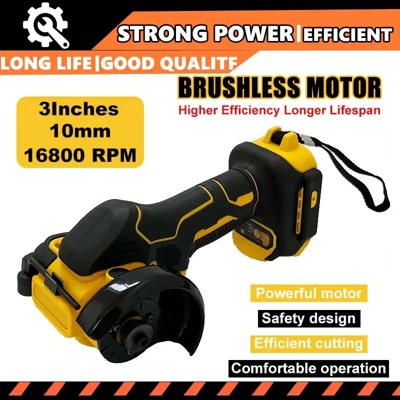 Подходит для DEWALT для аккумулятора 20 В, аккумуляторная угловая шлифовальная машина, 3 дюйма, мини-полировальный шлифовальный станок, электрические режущие электроинструменты