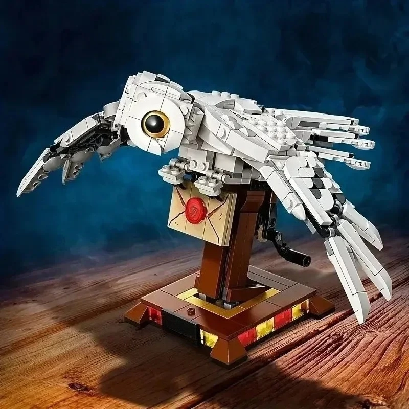 Hedwig Snowy Owl Deliver Carta Modelo Conjuntos de bloques de construcción compatibles con partículas Legoed Adecuado para regalos de Navidad 75979