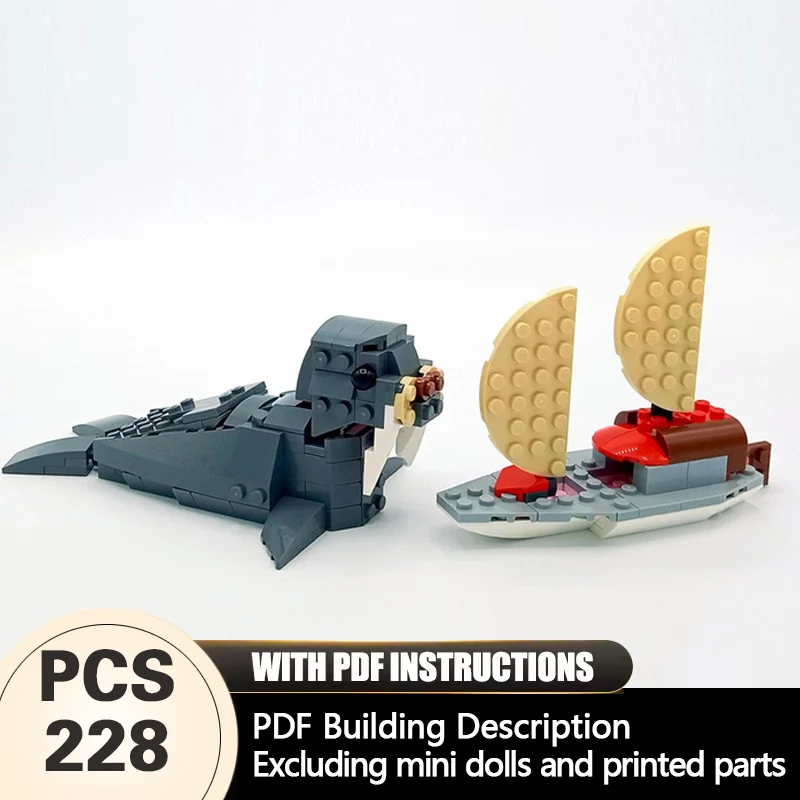 

Creators Animal Series Model MOC Building Bricks Cute Seal & Sailboat Modular Technology Gifts Holiday Assemble Children Toys