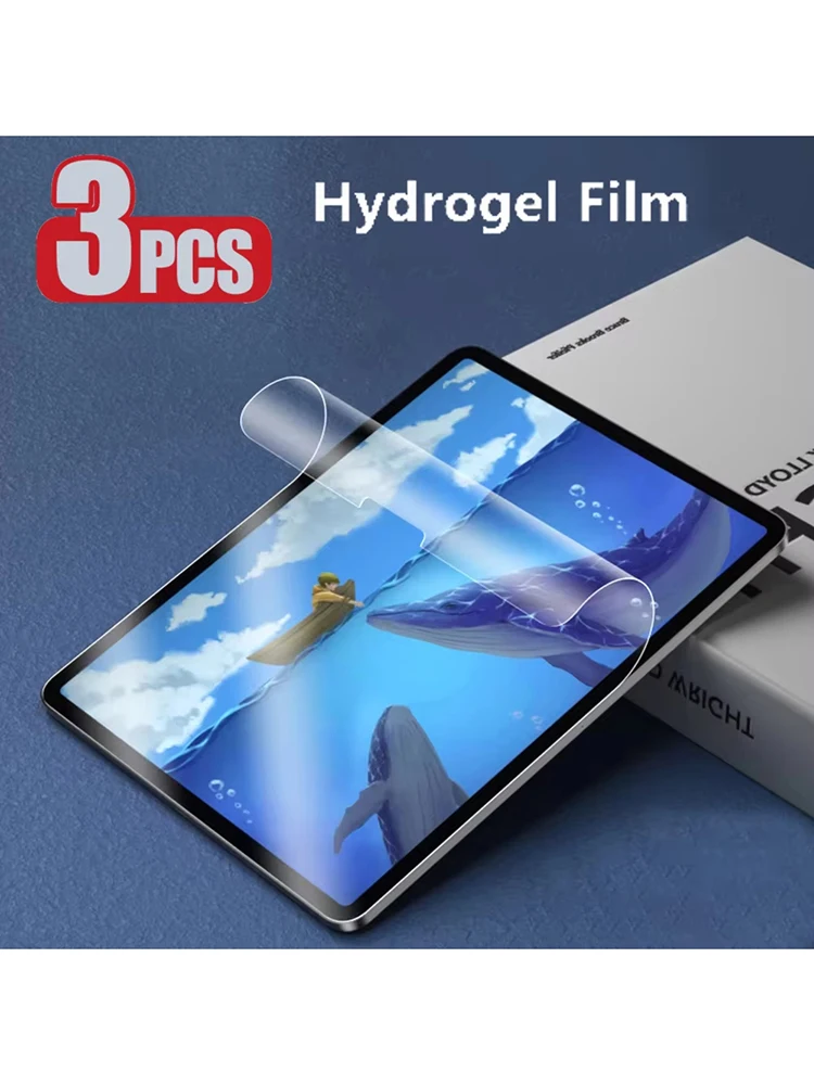 3 SZT. Folia Hydrożelowa Ochronna na Ekran do iPad Pro 13 12.9 M4 Air 11 M3 M2 5 4 Mini 6 7 9 9. generacji 10 10. generacji A16 Akcesoria — zdjęcie produktu 7
