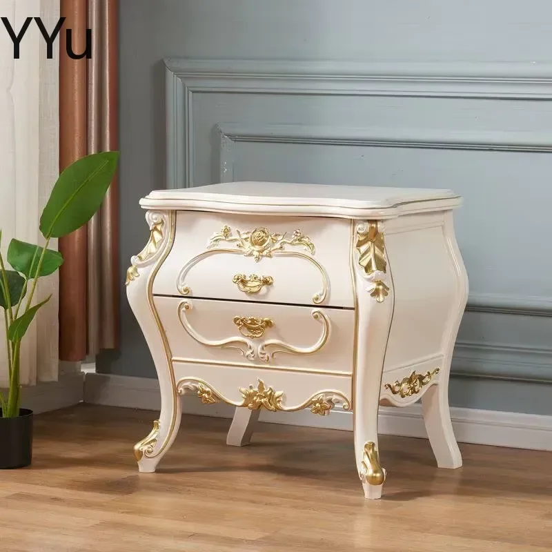 Nordic Luxury Glamour Nightstand for Bedroom Drawer Bedside Table Storage Quality Furniture for Living Room Modern Home Decor
