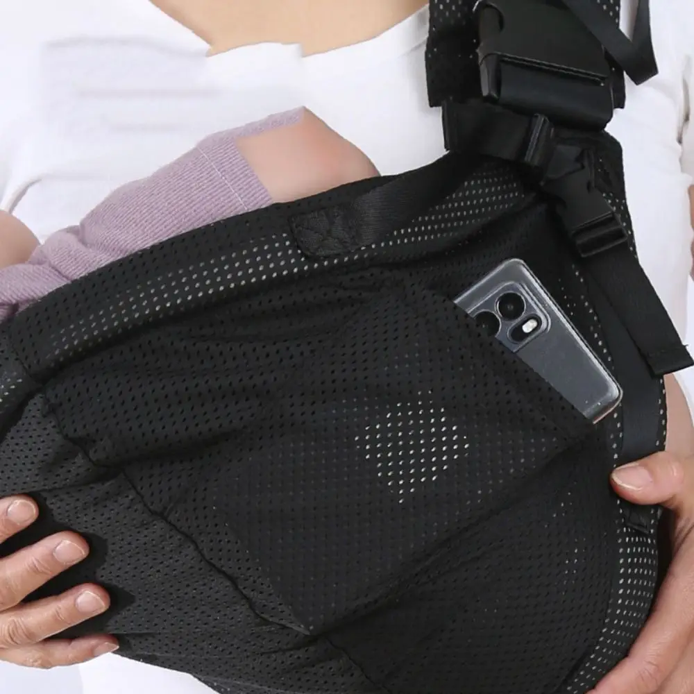 

Newborn Front Holding Baby Wrap Carrier Infant Kangaroo Bag Horizontal Holding Type Infant Backpacks Mesh Newborn Sling Wrap