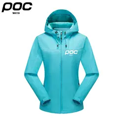 MOTO POC Autumn Winter Lightweight Women Cycling Jacket Hood with Waterproof and Windproof Zipper Outdoor Fashion Sports Jackets