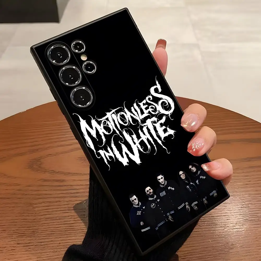 Motionless In White Handyhülle für Samsung S26 S24 Ultra S25 S23 Fe S22 S20 S21 Plus A57 A54 A37 A17 A53 A16 Rückseite