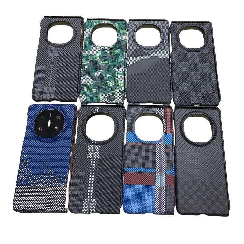 

High Quality Kevlar Carbon Fiber Pattern Mobile Phone Case 1TH Series For Huawei Mate X6 X5 X3 Shockproof Protectivt Hard Cover