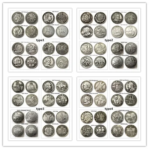 US Mix Commemorate Mix 126pcs Half Dollar Silver Plated Copy Coin(type01-12)