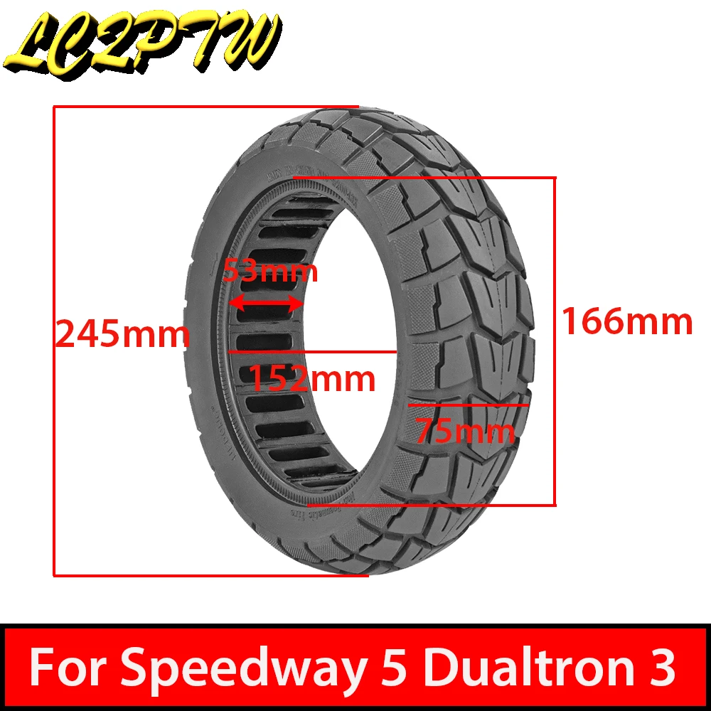 10x2.75 Tubeless Solid Tire for Speedway 5 Dualtron 3/for Kugoo G-Booster G2 Pro 8 Electric Scooter Upgrade Off-road Solid Tyre