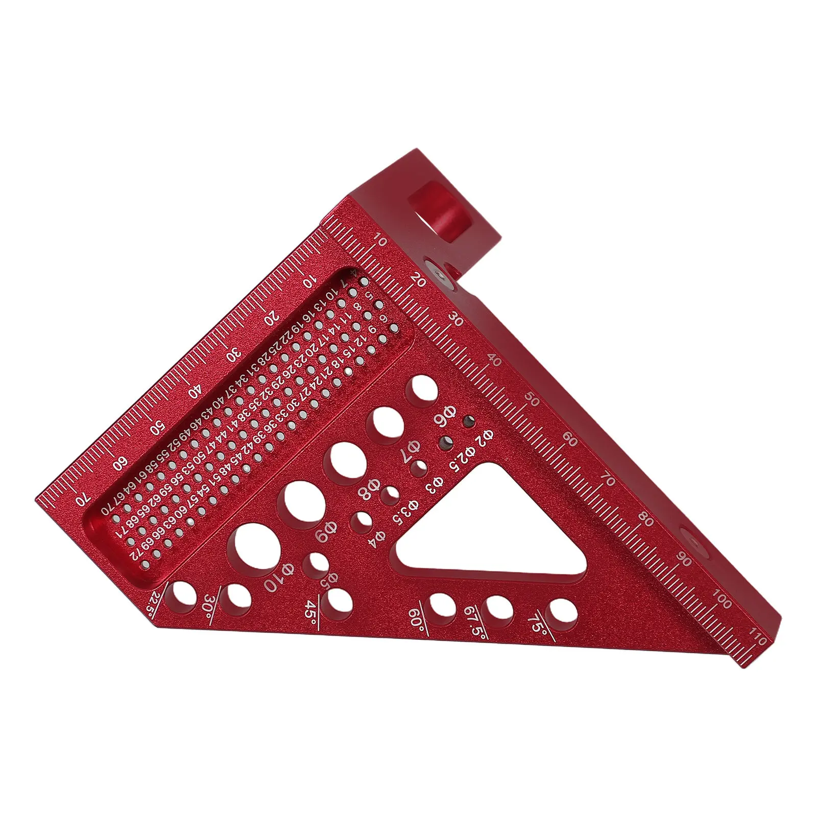 Multifunctional Aluminum Alloy Woodworking Measuring Tool Portable Pocket Ruler for Carpenters Engineers DIY Precision Angle