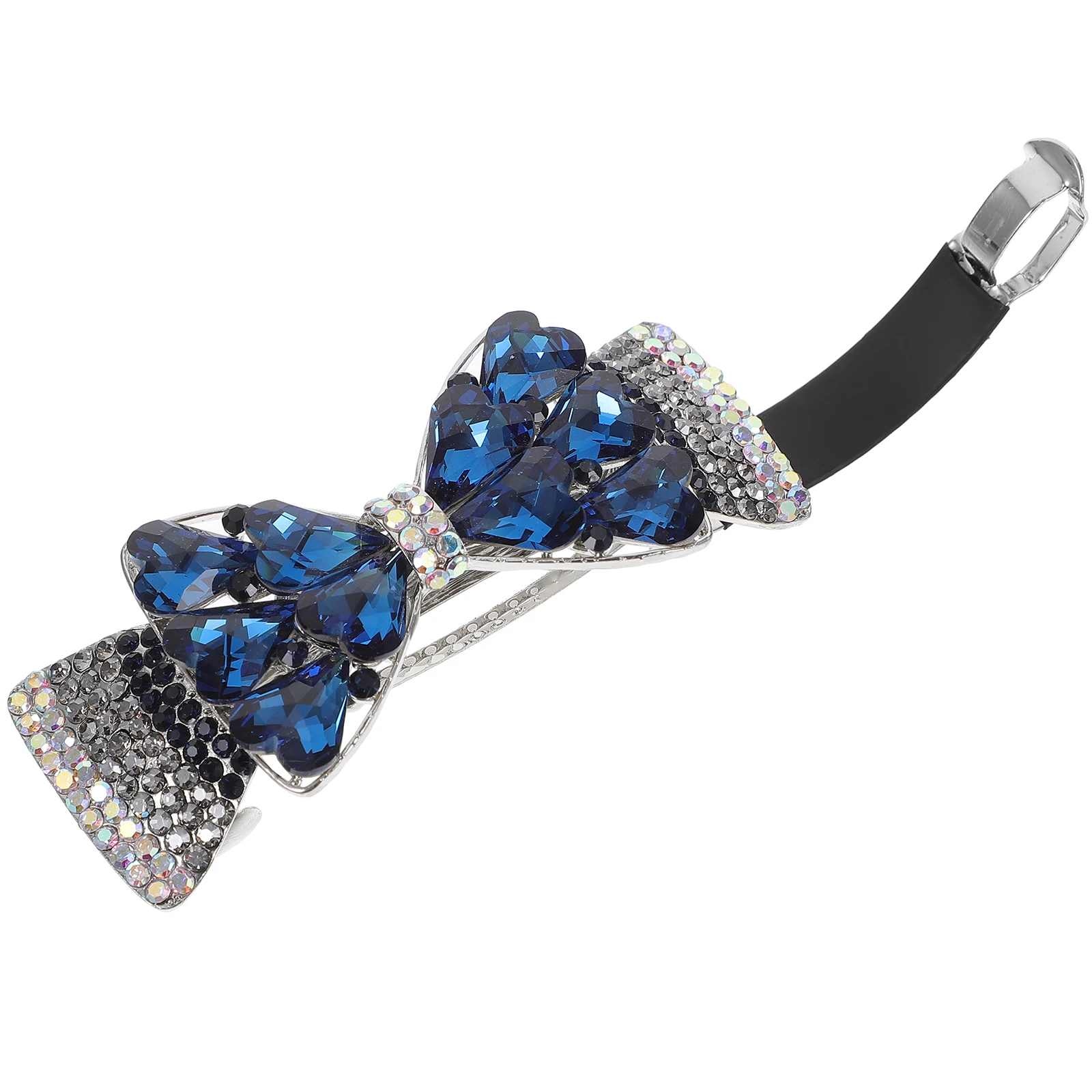 

Rhinestone Barrette Jeweled Clip Sparkly Metal Accessories For Women Brides Bridal Wedding Party Birthday Elegant Styling Thick