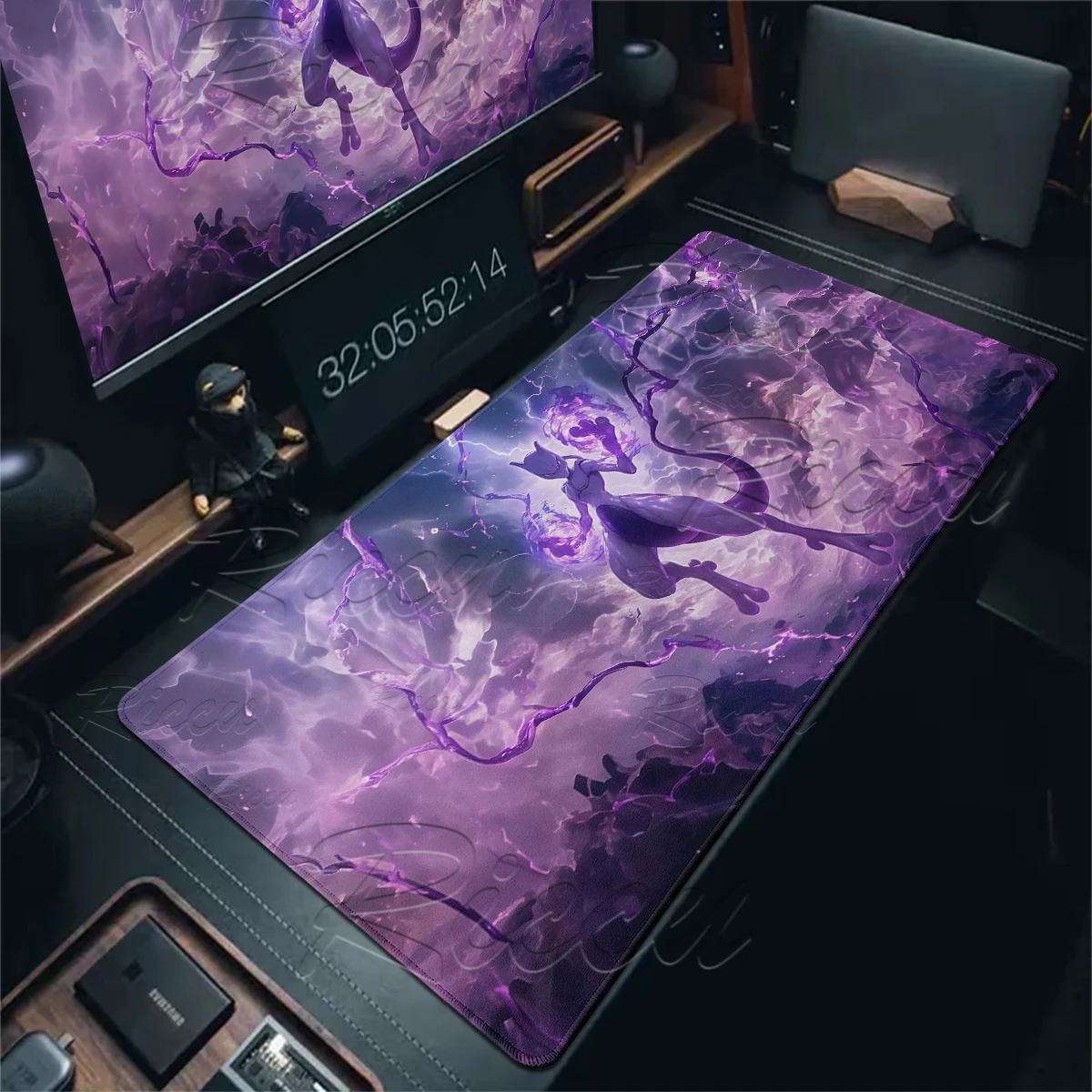 P-pokemon Mewtwo Pattern Mouse Pad Large Aesthetics Gamer PC Keyboard Desk Mat XXL Carpet Rubber Non-slip Office Accessories Mat