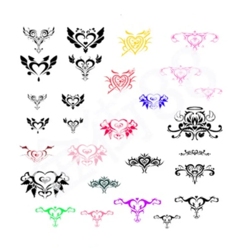 1/6 Scale Soldier Tattoo Stickers Accessories Tattoo Sleeve Colorful Butterfly Flowers Water Stickers For 12