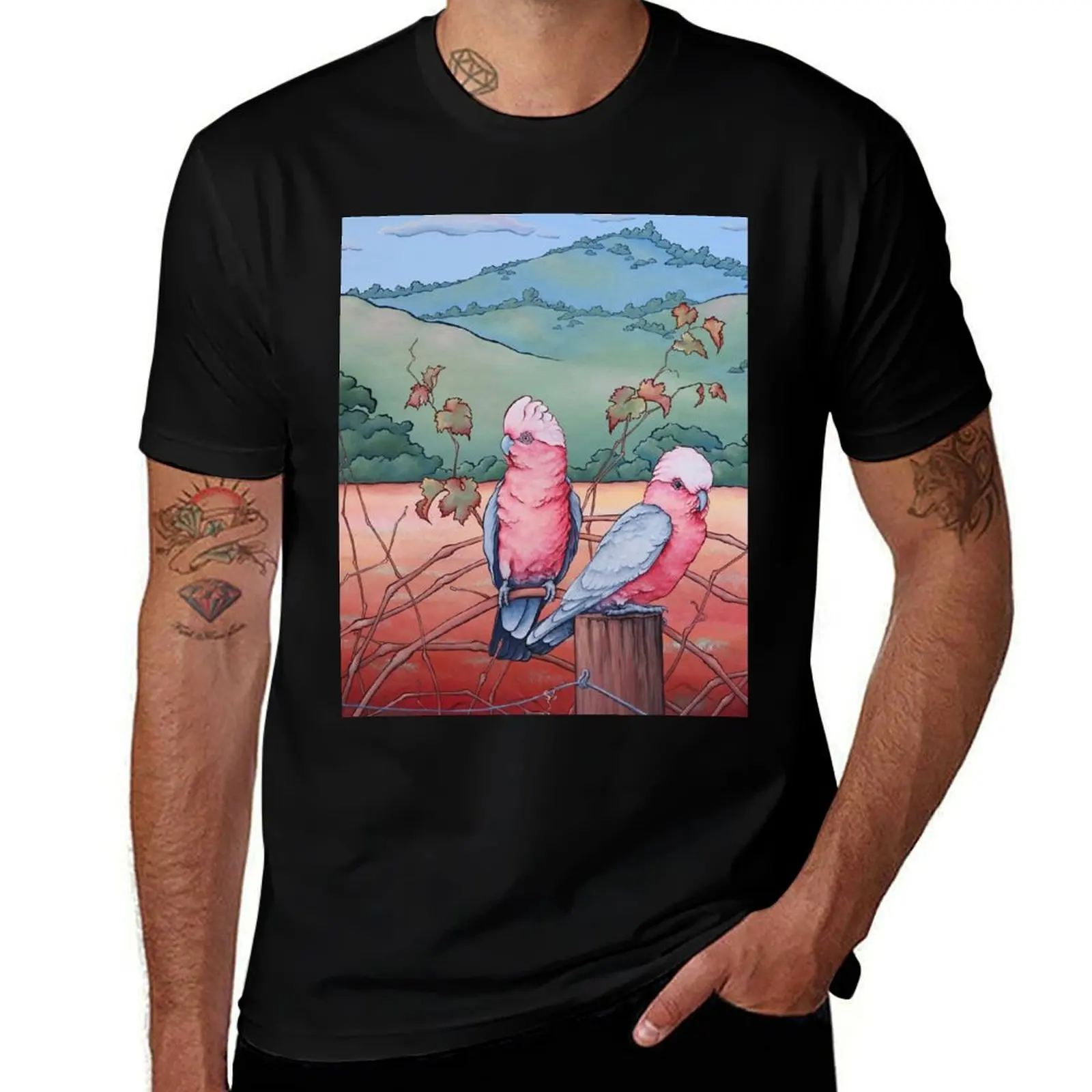 Chilled Rosé - Galahs T-Shirt Heavy Duty Casual Work Tee T-Shirt