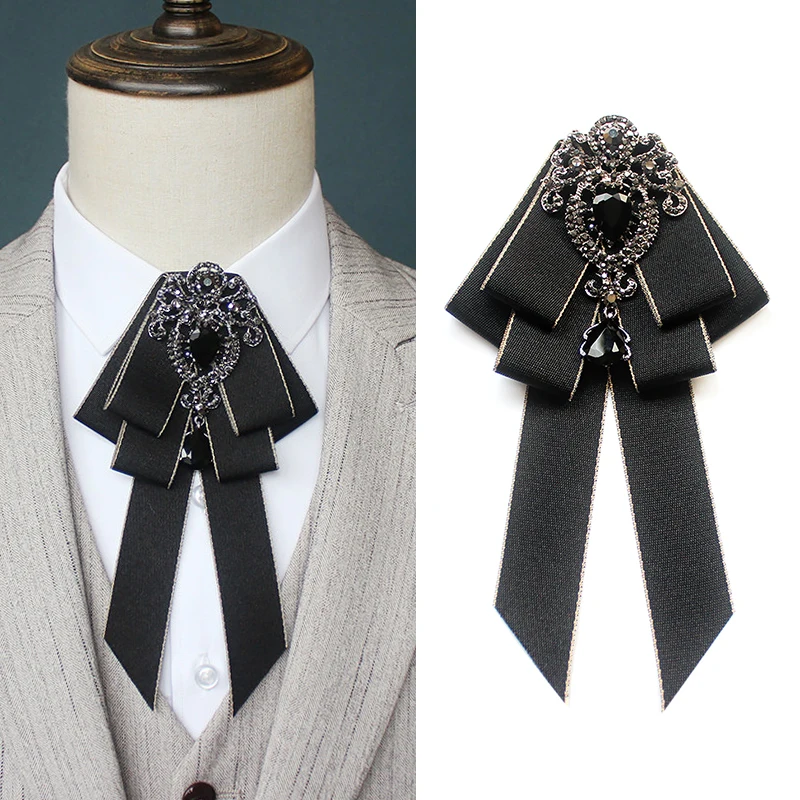 

Модная брошь Mab с красной лентой и бантом, украшенная стразами и кристаллами, из ткани, роскошная, для свадебного платья, подарок для женщин