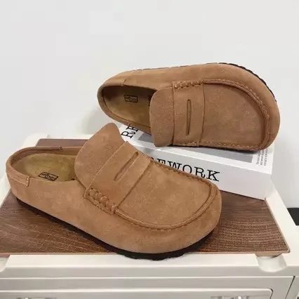 Heren- en dames- Napolitaanse wikkel-schoenen, unisex retro suède loafers, casual platte schoenen, ademende zachte zool, schoenen voor dagelijks gebruik