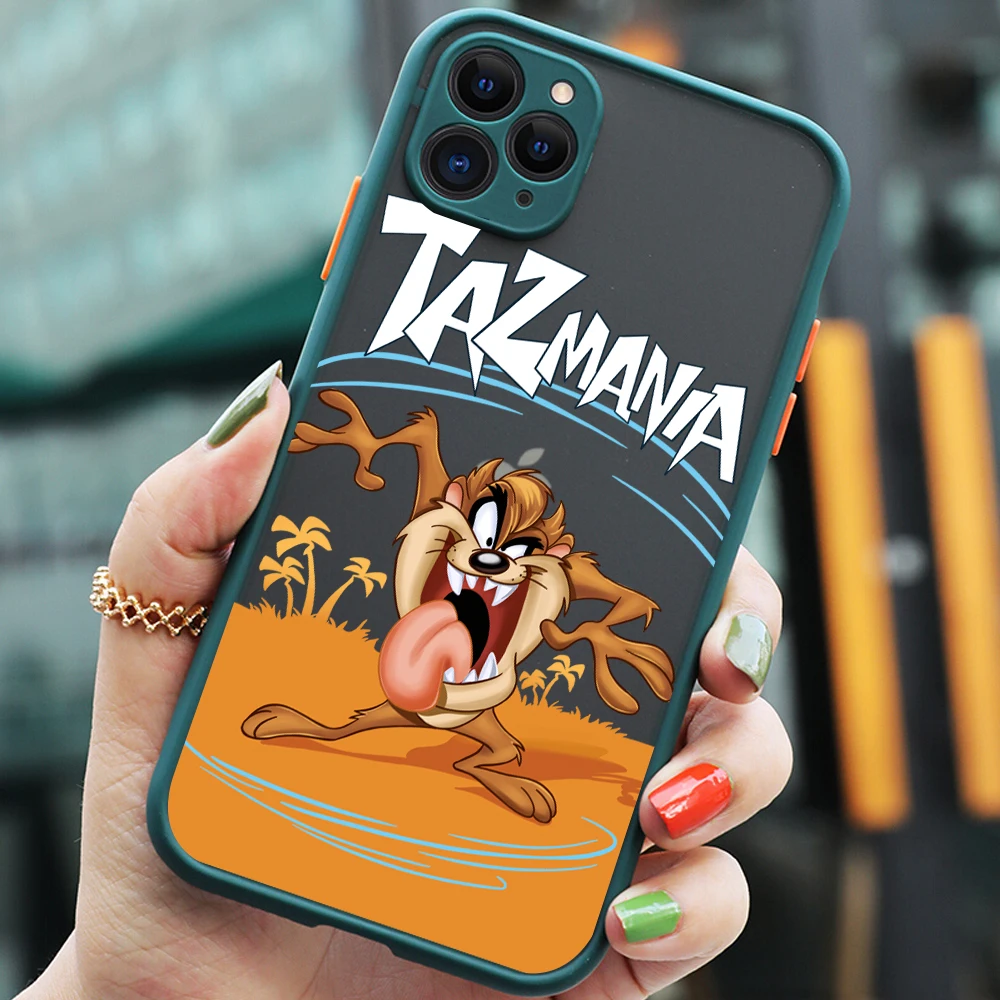 Cartoon Taz-Manias Tasmanians Phone Case For iPhone 15 14 13 12 11 Pro Max X XR XSMax 7 8 Plus Matte Transparent Back Cover