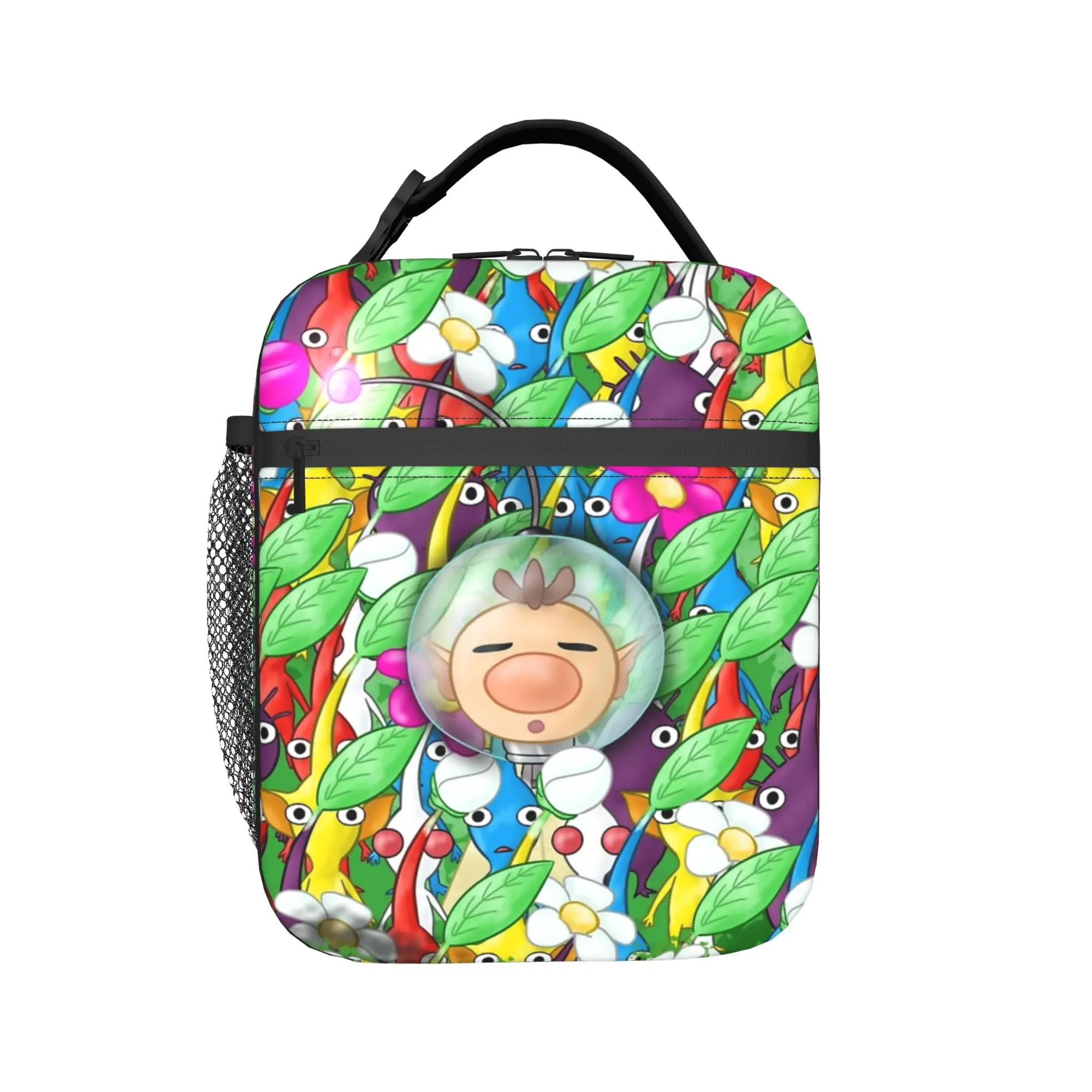 Pikmins Crowded Olimar Insulated Lunch Bag Leakproof  Meal Container Thermal Bag Tote Lunch Box Office  Picnic Men Women