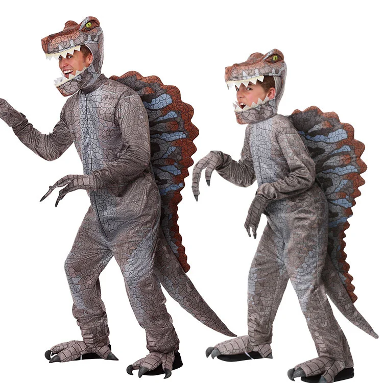 

Halloween Carnival Stage Performance Adult Children Jurassic Dinosaur Spinosaur Monster Tyrannosaurus Stage Costume