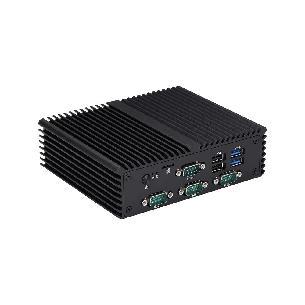 

Безвентиляторный мини-промышленный ПК Core i3-10110U i5-10210U Процессор Встроенный Win 10/11 Linux 4x RS232 HD DP