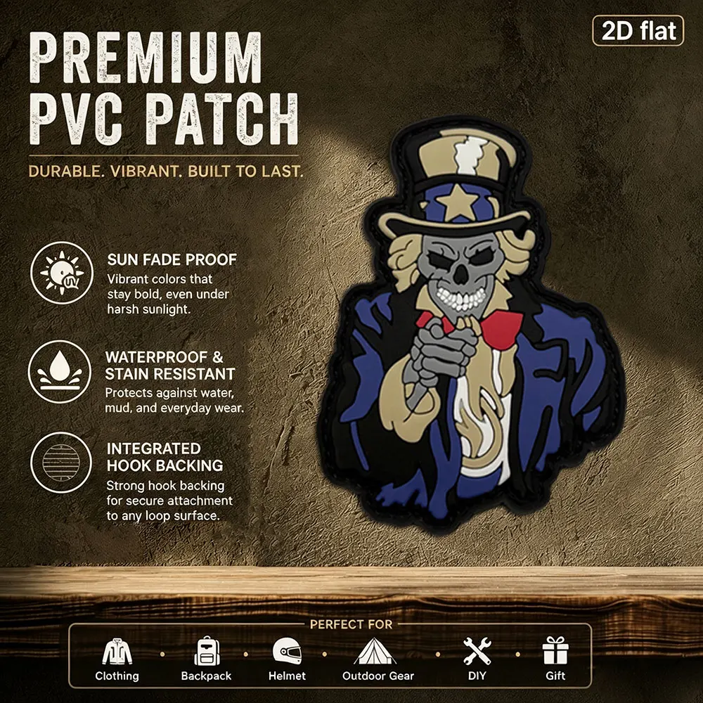 1Pc/2Pc/3Pc Optional Pvc Glow-In-The-Dark Arm Patch Badge for Hats, Jackets, Helmets, DIY Modification Decoration, Includes Felt Backing