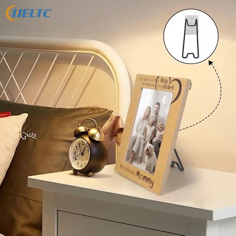 1pcs Stainless Picture Frame Support Stands Self Adhesive Photo Frame Art Easel Display Bracket Holder For Photo Artwork DIY