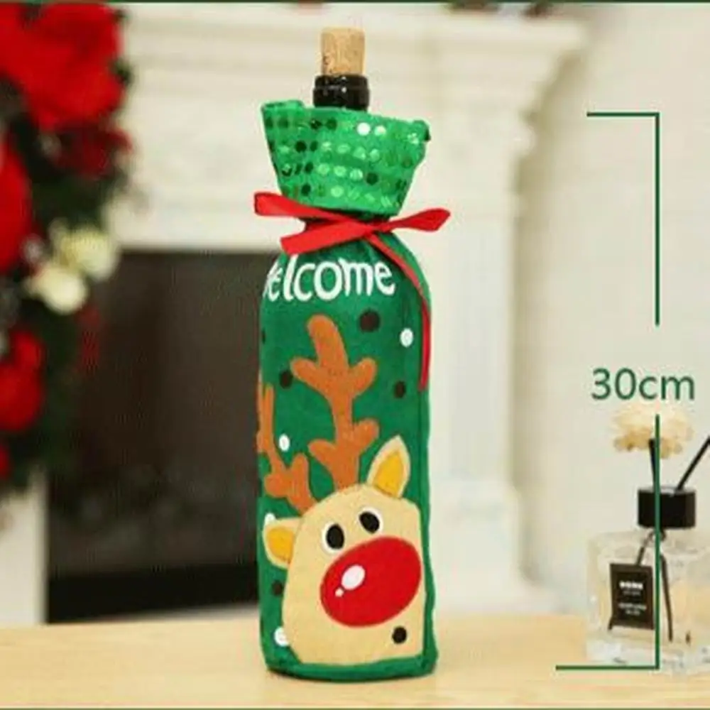 Christmas Wine Bottle Cover Merry Christmas Decor For Home Christmas Snowman Table Decor Xmas Gift Happy New Year