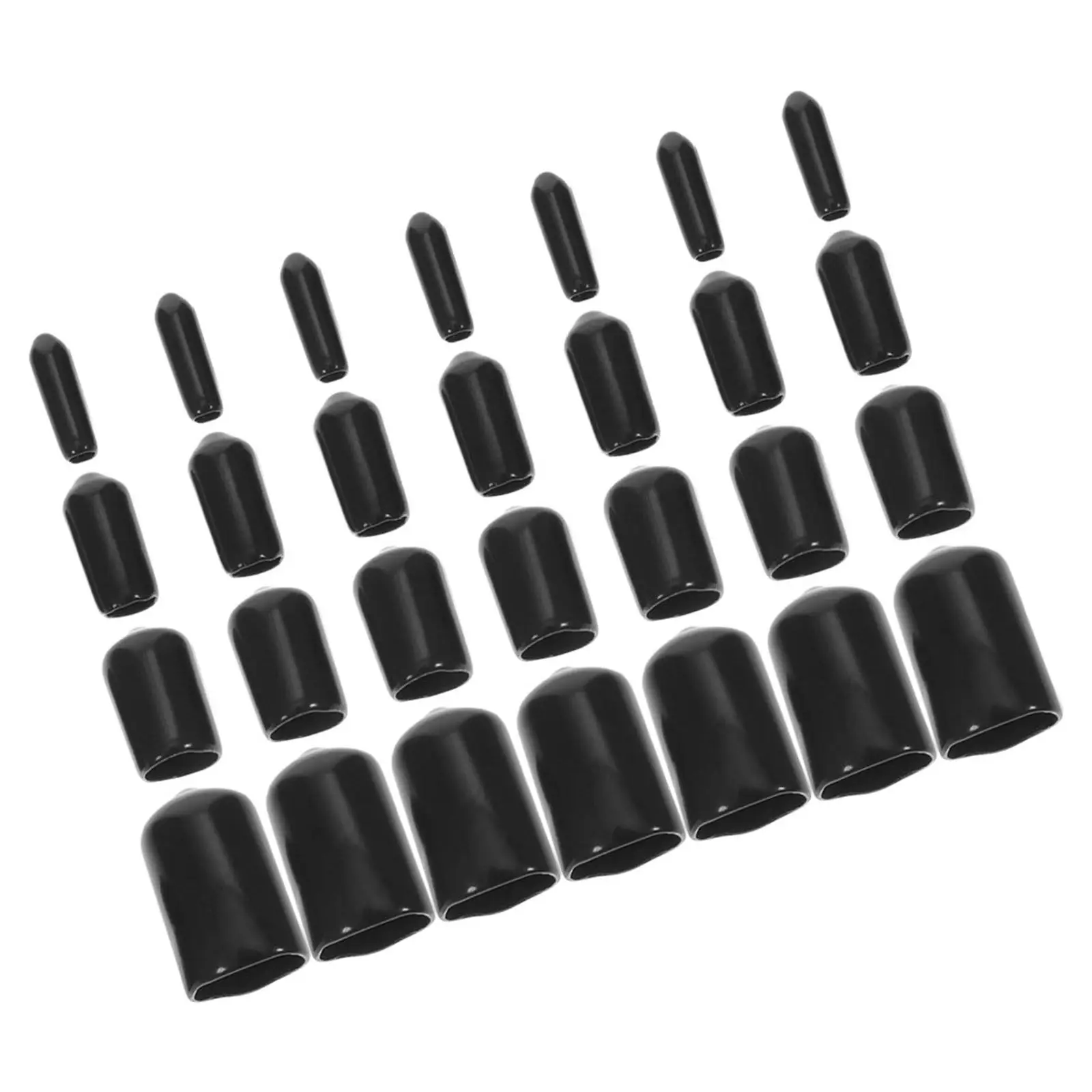 80Pcs Thread Protector Rubber End Caps Flexible Screw Covers for Furniture Metal Tubing Post Cover Protective Seal