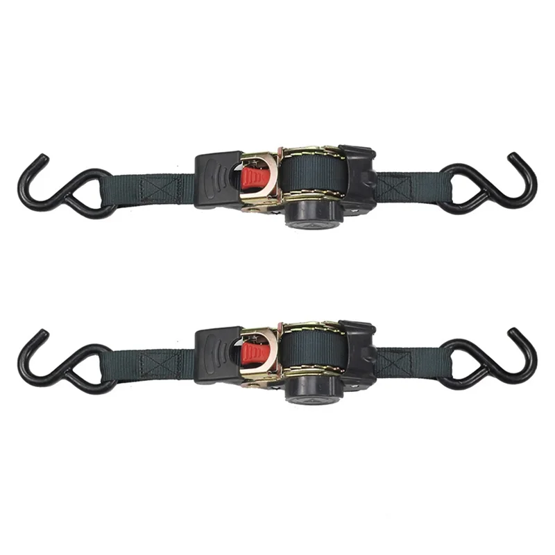 

Universal Tools Tie Down Belts With Automatic Rollup Auto Retractable Easy To Carry Ratchet Tie Down Starp S-Hooks, Durable