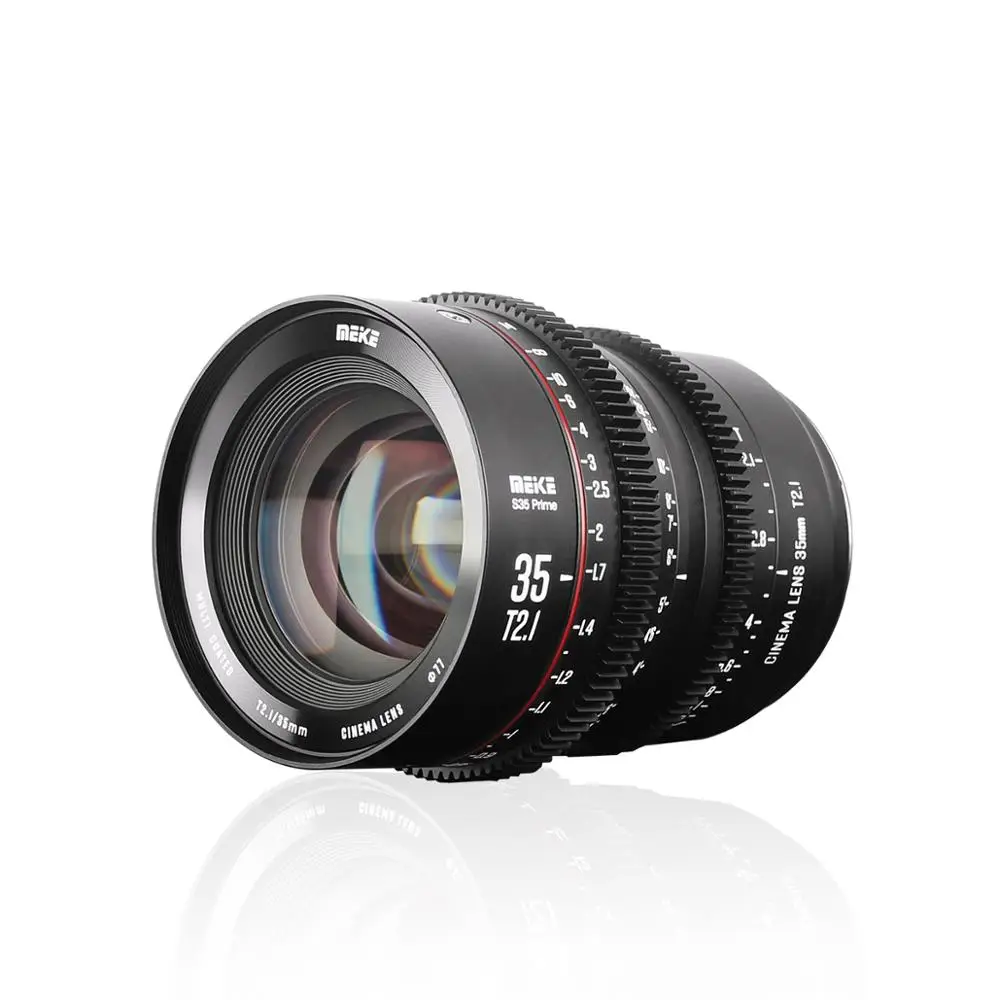 Meike Prime 35mm T2.1 S35 Super 35 Cine Lens Frame Cinema Camera Systems for Canon Cameras PL/ EF-Mount BMD6K Canon ARRIALEXA