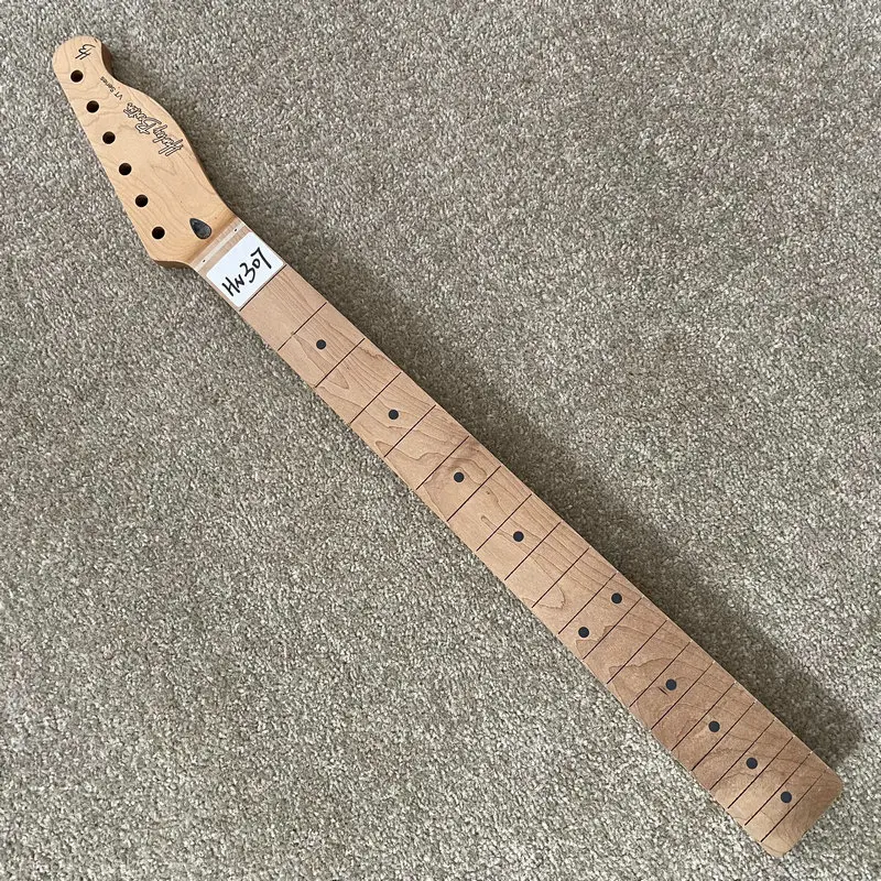 HN307  Unfinished Harleybenton TL Model Electric Guitar Neck NO Frets Roasted Maple  for DIY Guitar Part