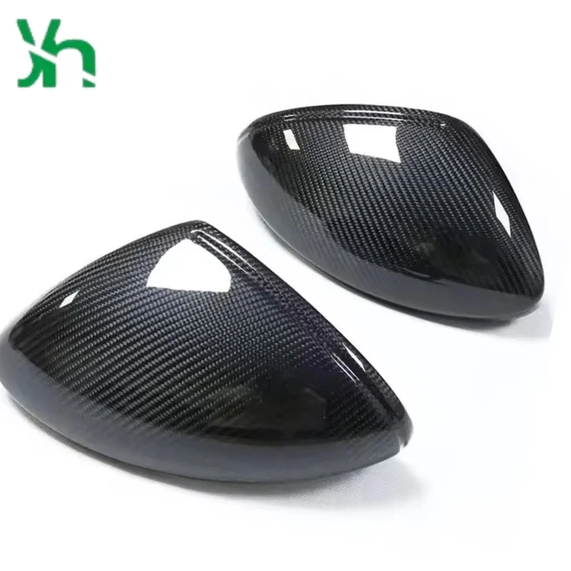 لبورشه بوكستر كايمان 718 982 2016-2023 ألياف الكربون سيارة غطاء مرآة جانبية استبدال غطاء مرآة الرؤية الخلفية