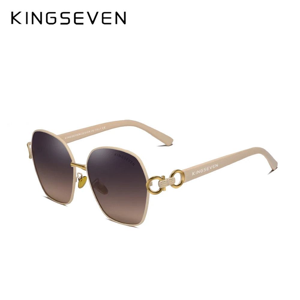 

KINGSEVEN 2023 Vintage UV400 polarization Women Sunglasses Retro Design Gradient Butterfly Square Sun Glasses Eyewear
