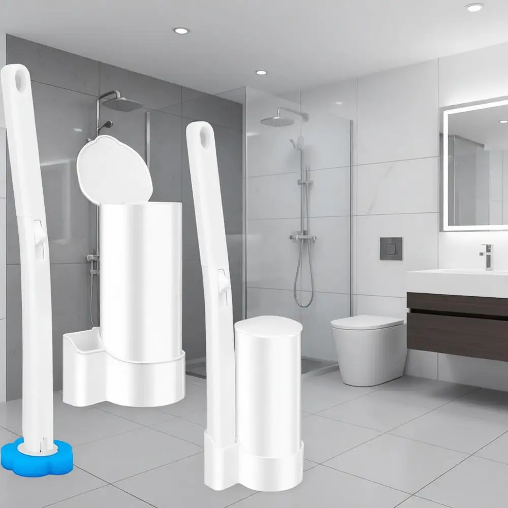 

Disposable Toilet Brush with Holder Set, Toilet Bowl Cleaner, 54 Refillable Tablets, Bathroom Cleaning Supplies