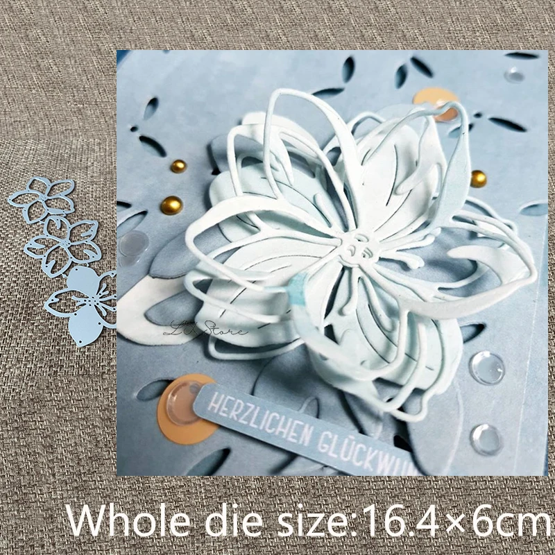 XLDesign Craft Metal Cutting Dies stencil mold 3pcs flowers decoration scrapbook Album Paper Card Craft Embossing die cuts