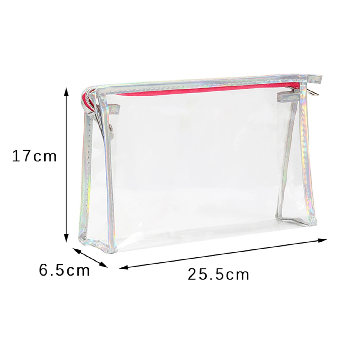 Neue Zweiteilige Wasserdichte PVC-Kosmetiktasche mit Laser-Fischschuppen-Design, Multifunktionale Aufbewahrungs- und Pflegetasche für Damen – Detail 1
