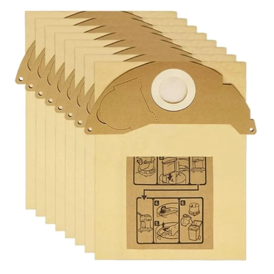 Sacs à poussière en papier pour aspirateur Karcher WD2 MV2 WD2200 WD2250 A2004 A2054 A2000 A2074 A2236 SE2001 SE5100 SE6100 6.904 – 32.0