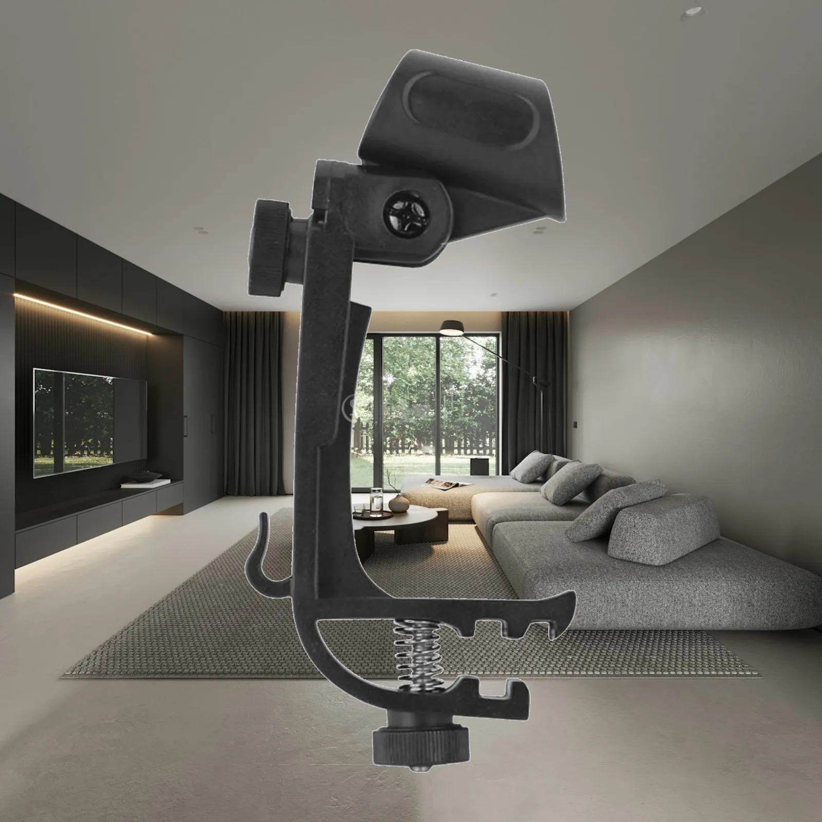 

Drum Rim Mic Clips Microphone Mount Clamp 180Degree Rotation Replaces Snare Mount Holder Adjustable for Studio