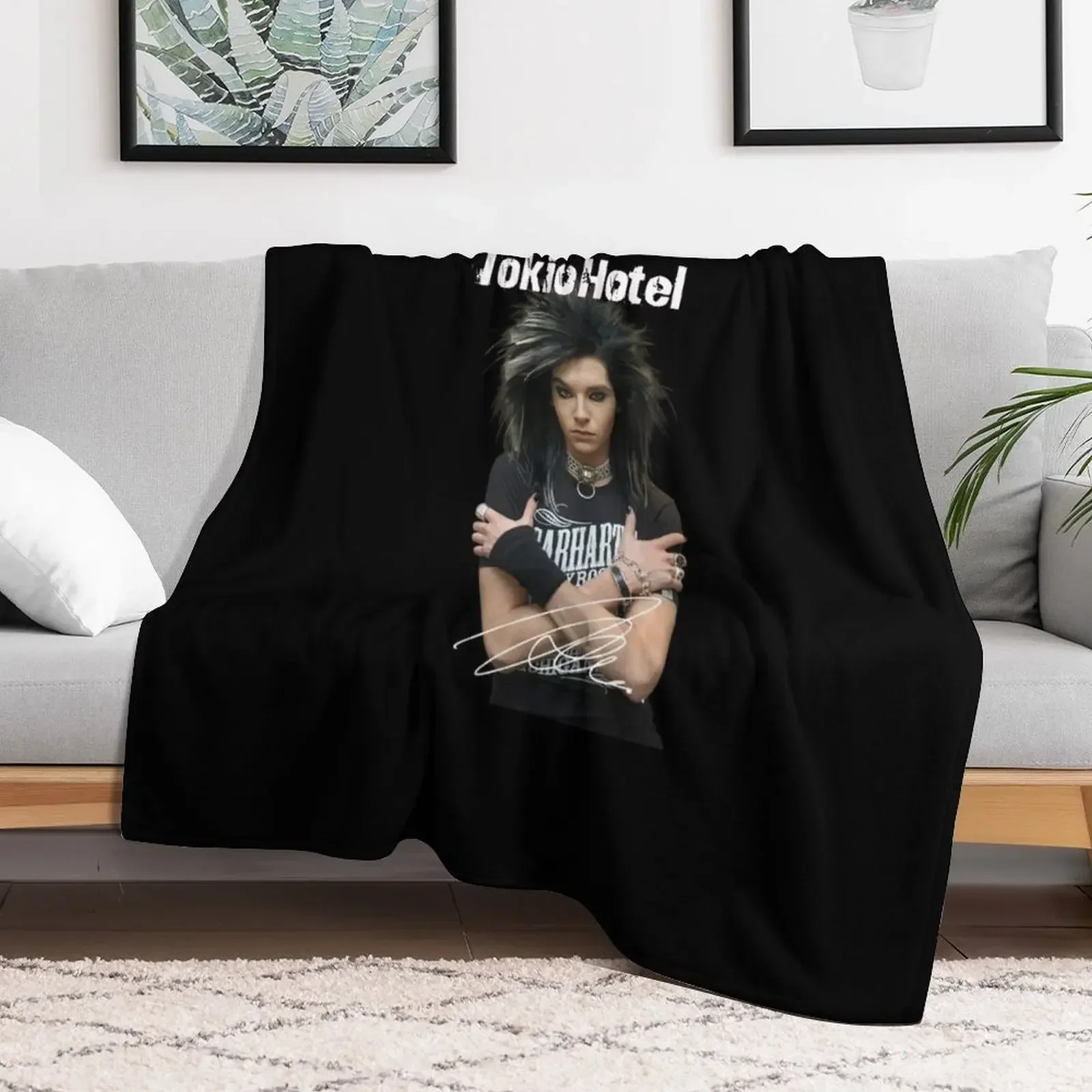 Hot Tokio Hotel Shirt Bill Kaulitz Cotton Throw Blanket Single warm winter Tourist For Sofa Thin Blankets