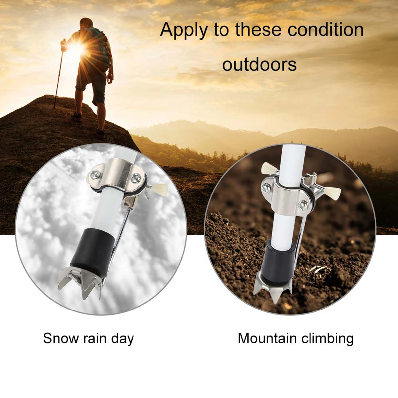 

Походные палки Ice Claw Grip Mobility Ice Grip Трекинговые палки Крепление для льда Мобильные походные палки Нескользящая ледяная ручка