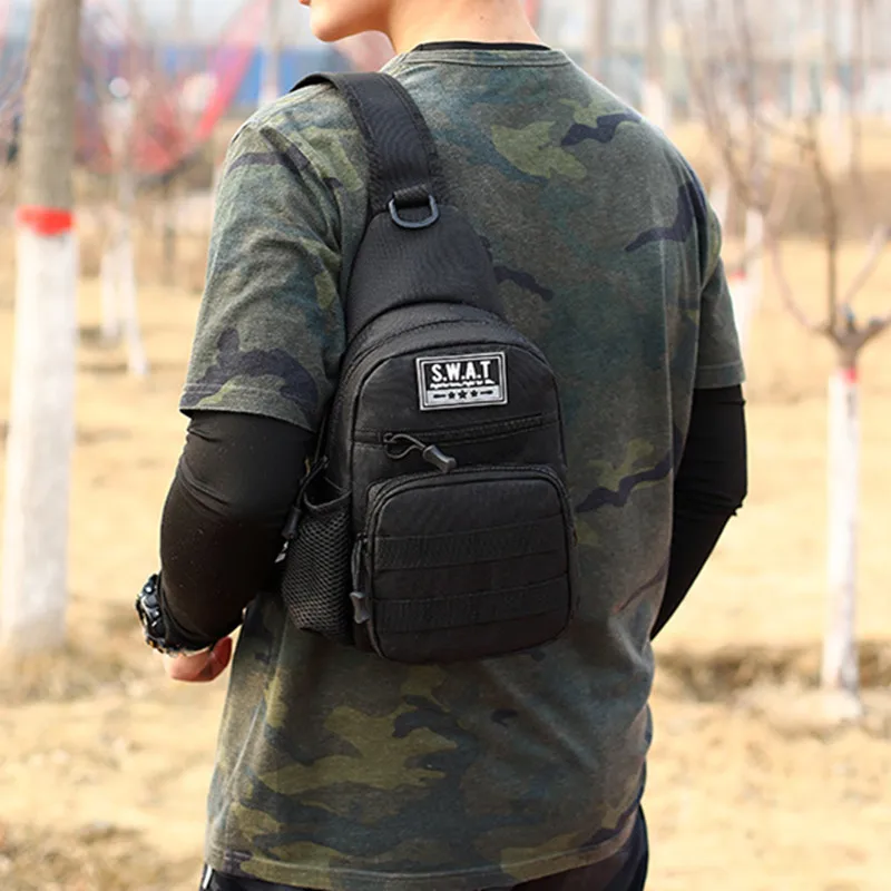 New Fashion Tactical Men's Chest Bag Outdoor Casual Crossbody Bag Large Capacity Man Shoulder Bag Sports Sling Bag
