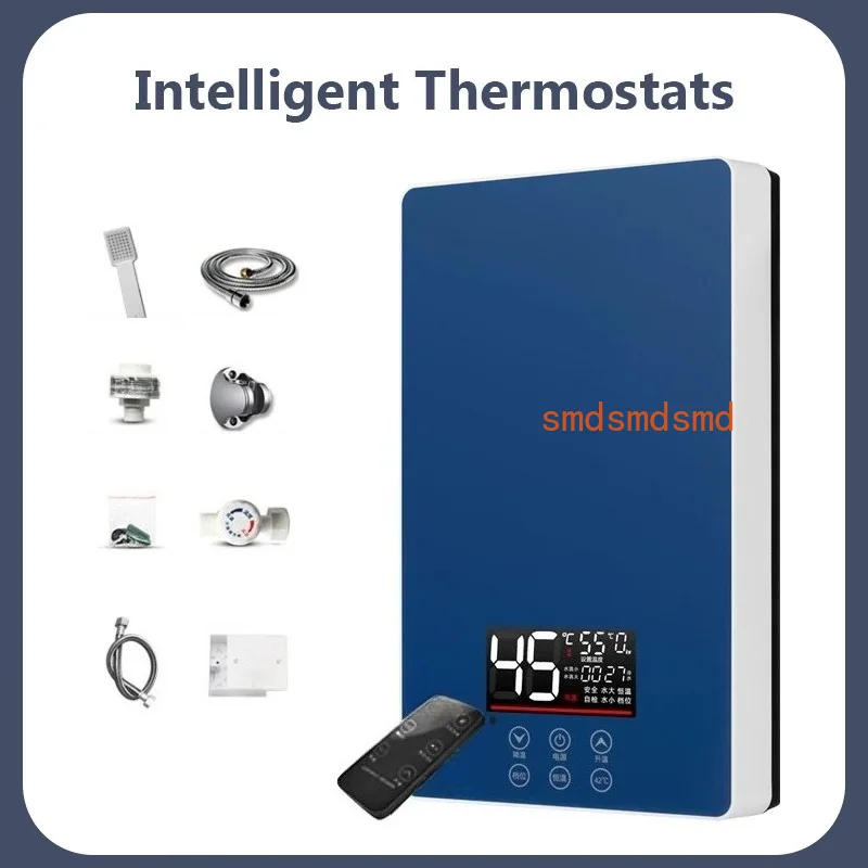 Electric Thermostatic Water Heater 7000W Remote Control Instant Heating Waterproof Tankless Water Heater for Shower Bath