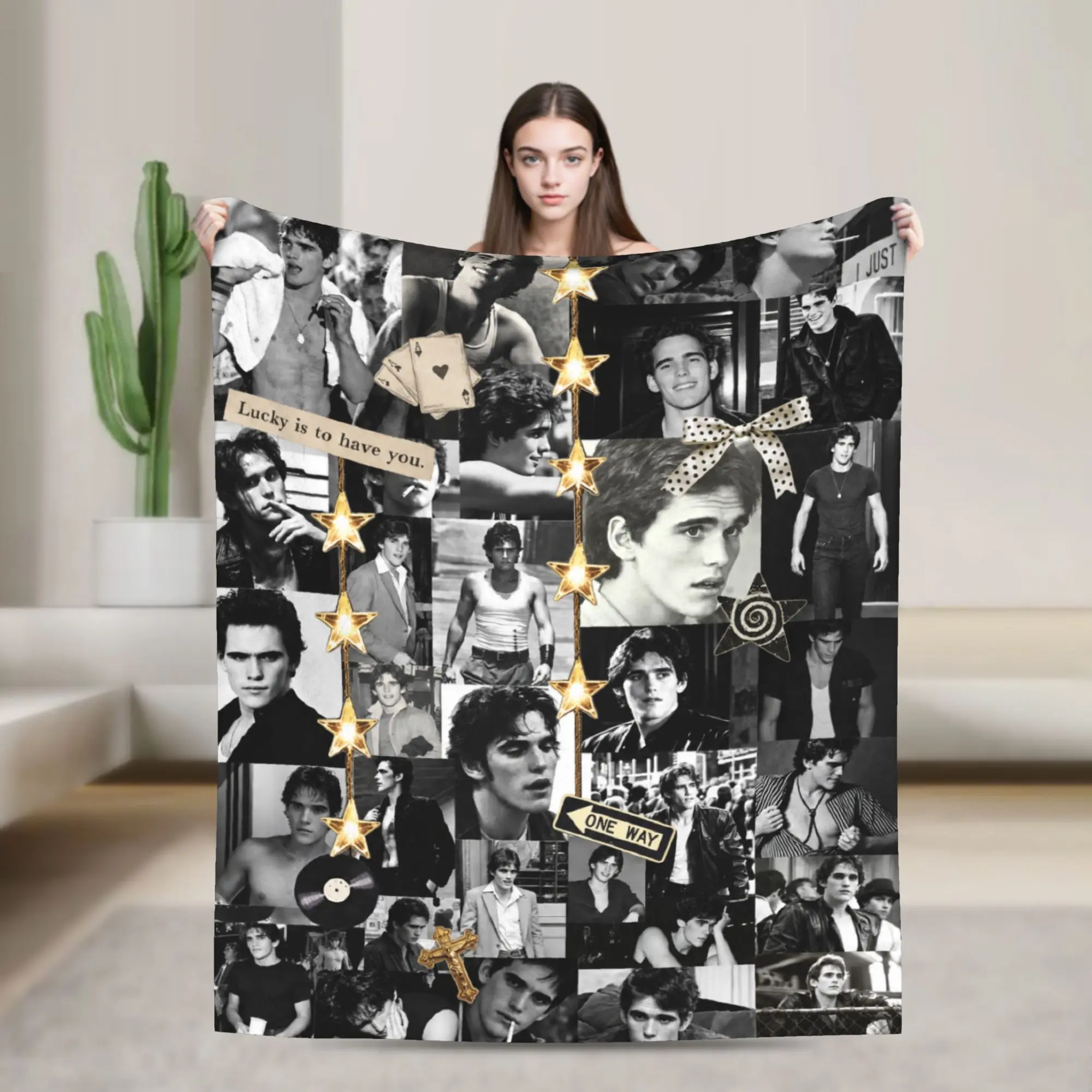Dallas Winston The Outsiders Movie Plush Blanket Boy Girl  Flannel Throw Blanket For Outdoor Warm  Quality Bedspread Gift