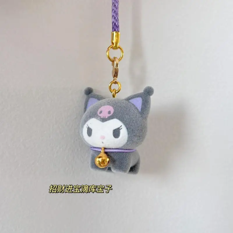 Sanurgente Kuromi-Pendentif de sac à dos de dessin animé pour filles, pendentif de téléphone, petite cloche, cadeaux de vacances mignons, périphériques cancers