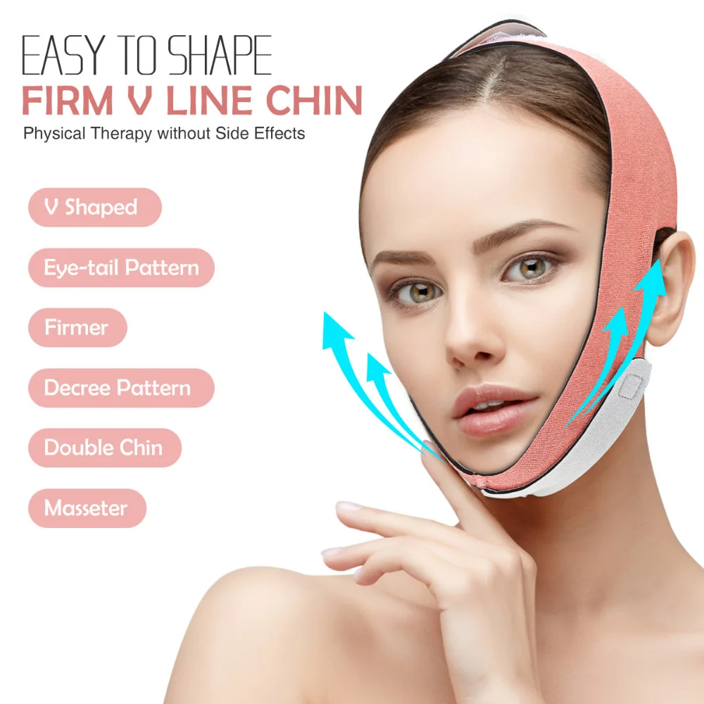 Anti Aging Slimming Face Shaper para Mulheres, V Line Chin Lift Up Strap, Cinto de Massagem Facial, Bandagem Elástica Bochecha Shaping